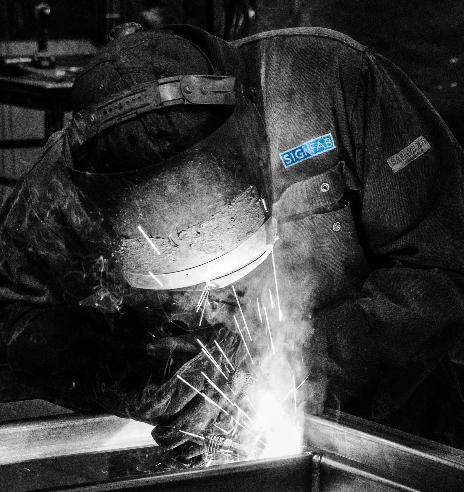 Industrial fabrication and welding photography